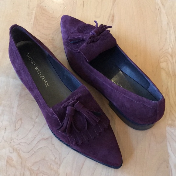 Stuart Weitzman Shoes - Stuart Weitzman Avatass Suede Tassel Loafer, Currant